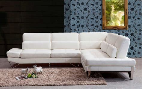 Coupon White Leather Sleeper Sectional